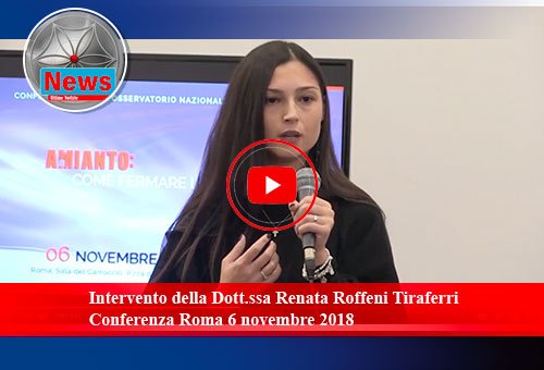 Intervento della Dott.ssa Renata Roffeni Tiraferri - Conferenza Roma 6 novembre 2018